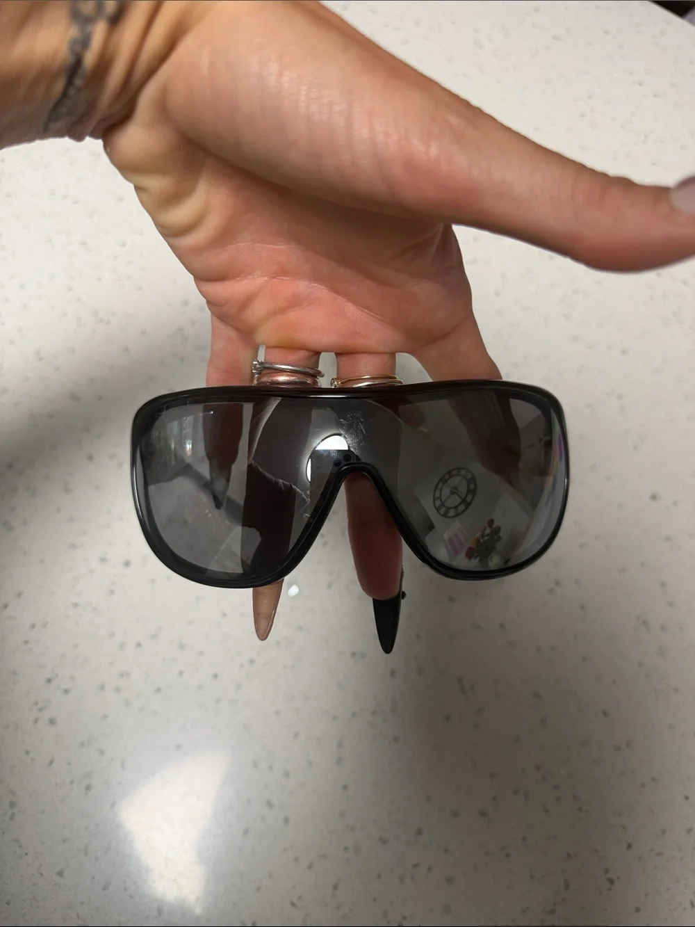 Gucci vintage Black and White VR-Style Protective Glasses